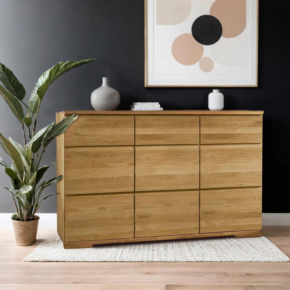 Sideboard Andalucia Variante 4 Kernbuche/Wildeiche Massivholz mit Schubladen