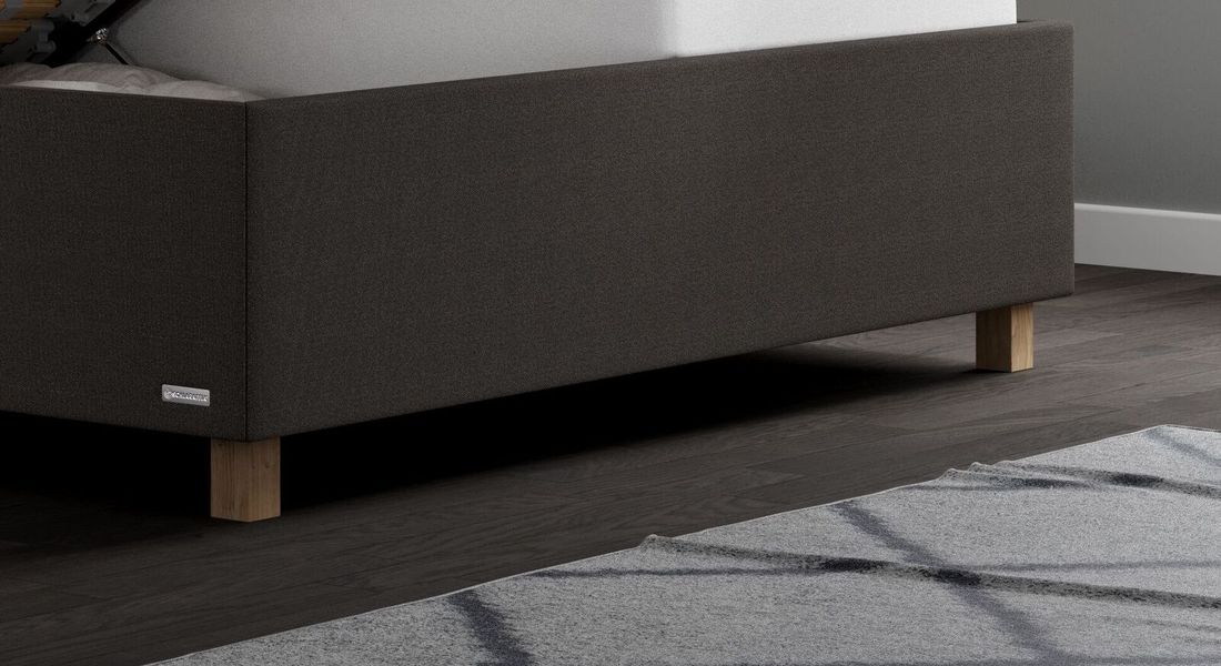 SCHLARAFFIA Polsterbett Chicago Komfort Microvelours mit Bettkasten und Lattenrost
