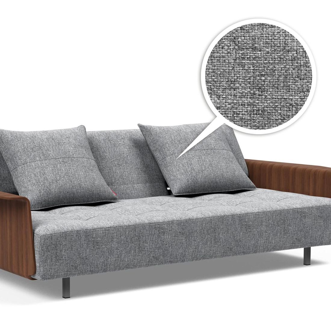 Schlafsofa Thando Webstoff mit Armlehnen 245x114x79 cm