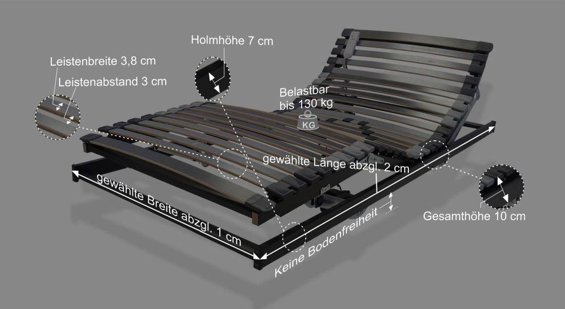 orthowell Lattenrost ultraflex XXL elektrisch verstellbar