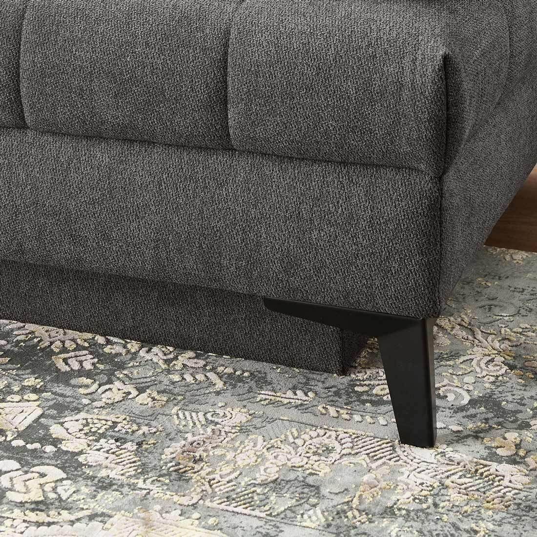 Schlafsofa Pasqua Velours mit Lattenrost und Bettkasten