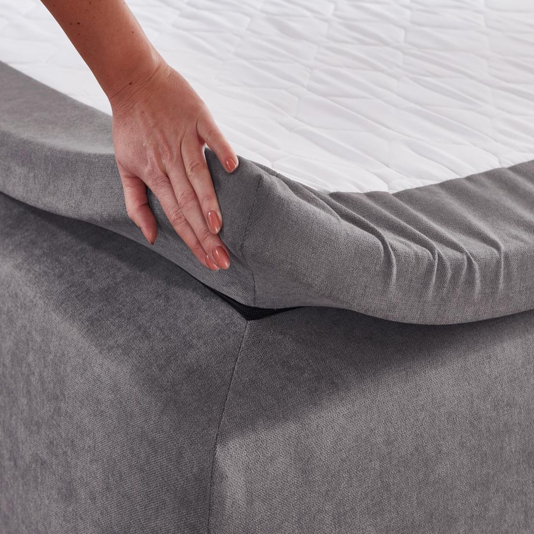 Boxspringbett Marek Webstoff