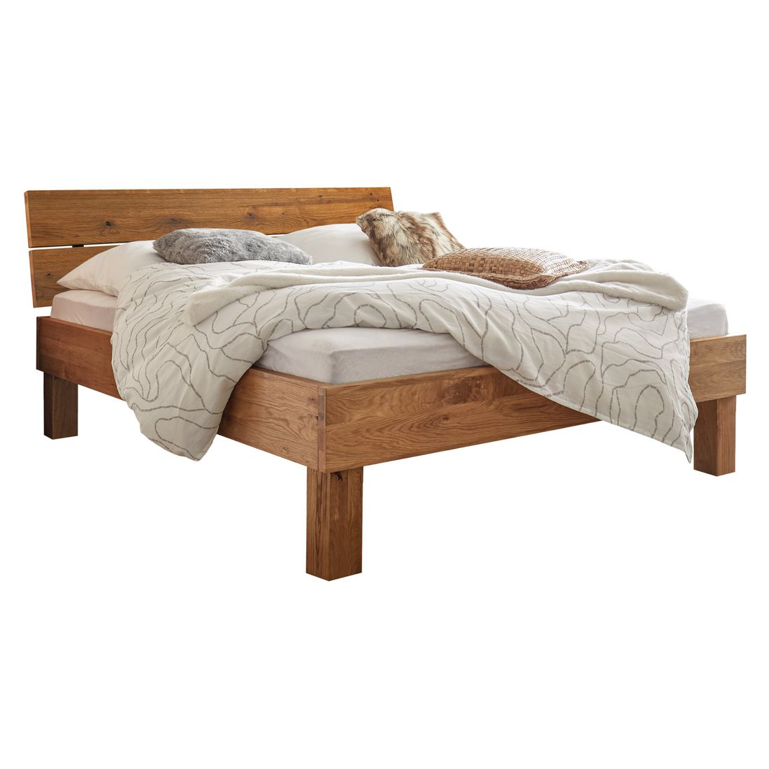 Bett Soria Wildeiche Massivholz