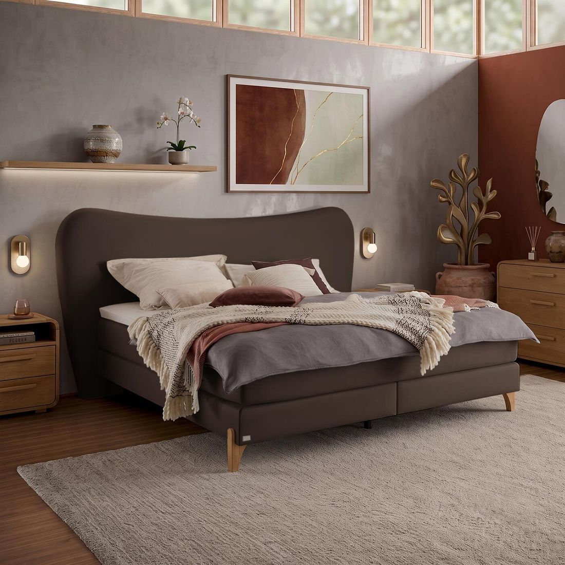 Boxspringbett Abelia Kunstleder