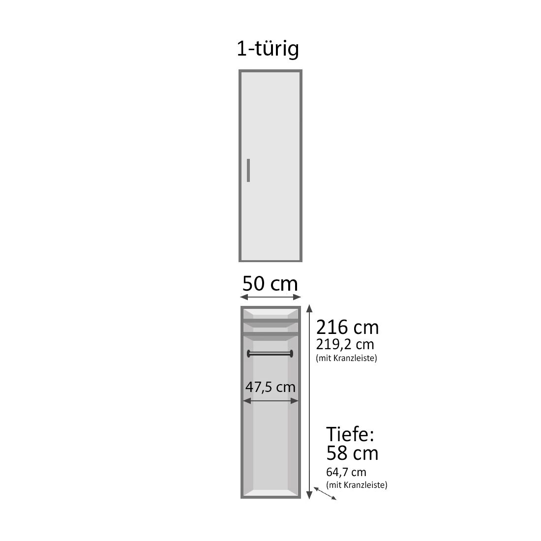 Drehtüren-Kleiderschrank Calimera