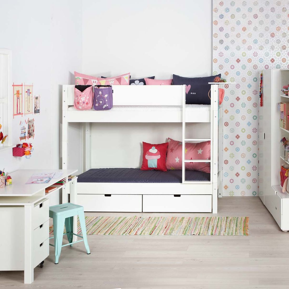 Etagenbett Kids Town Buche teilmassiv mit Lattenrost