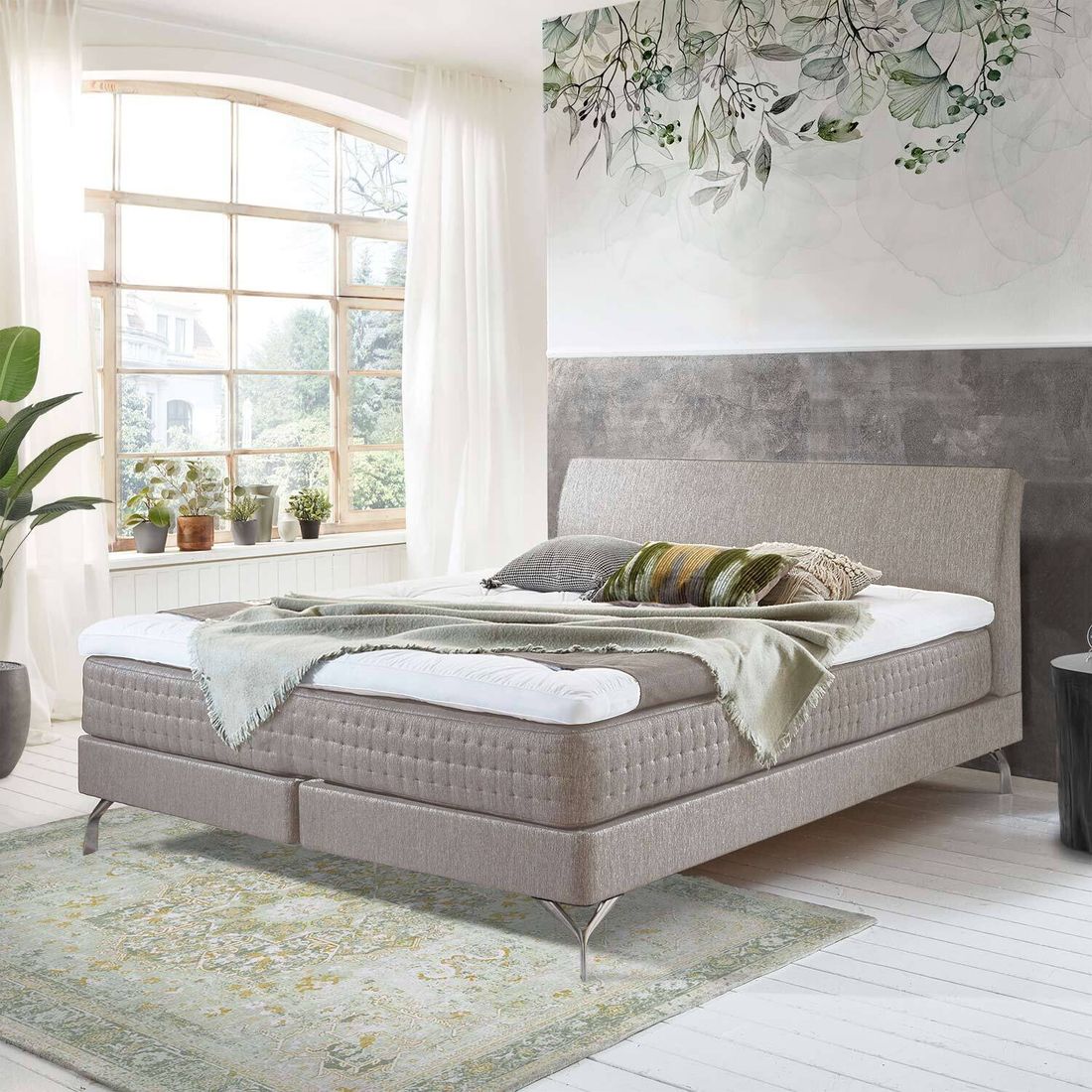Boxspringbett Barima Webstoff