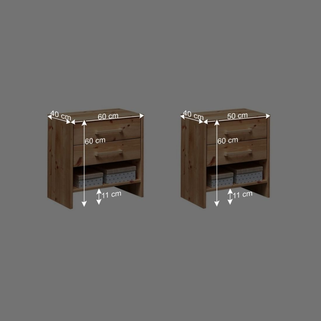 Nachttisch Sinestra Zirbe Massivholz H 60cm