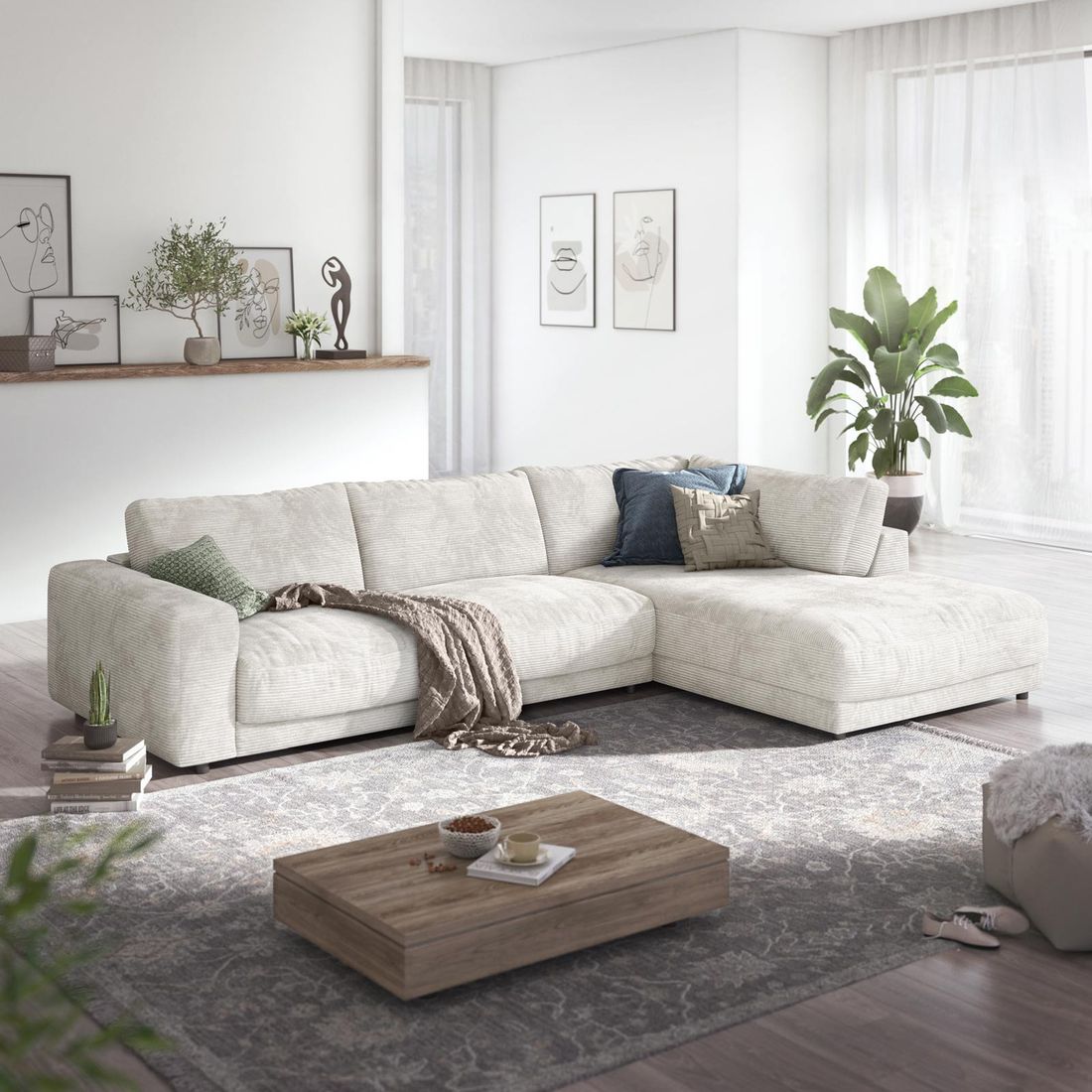 HOMELIV. Ecksofa Bahia 325x225x85cm