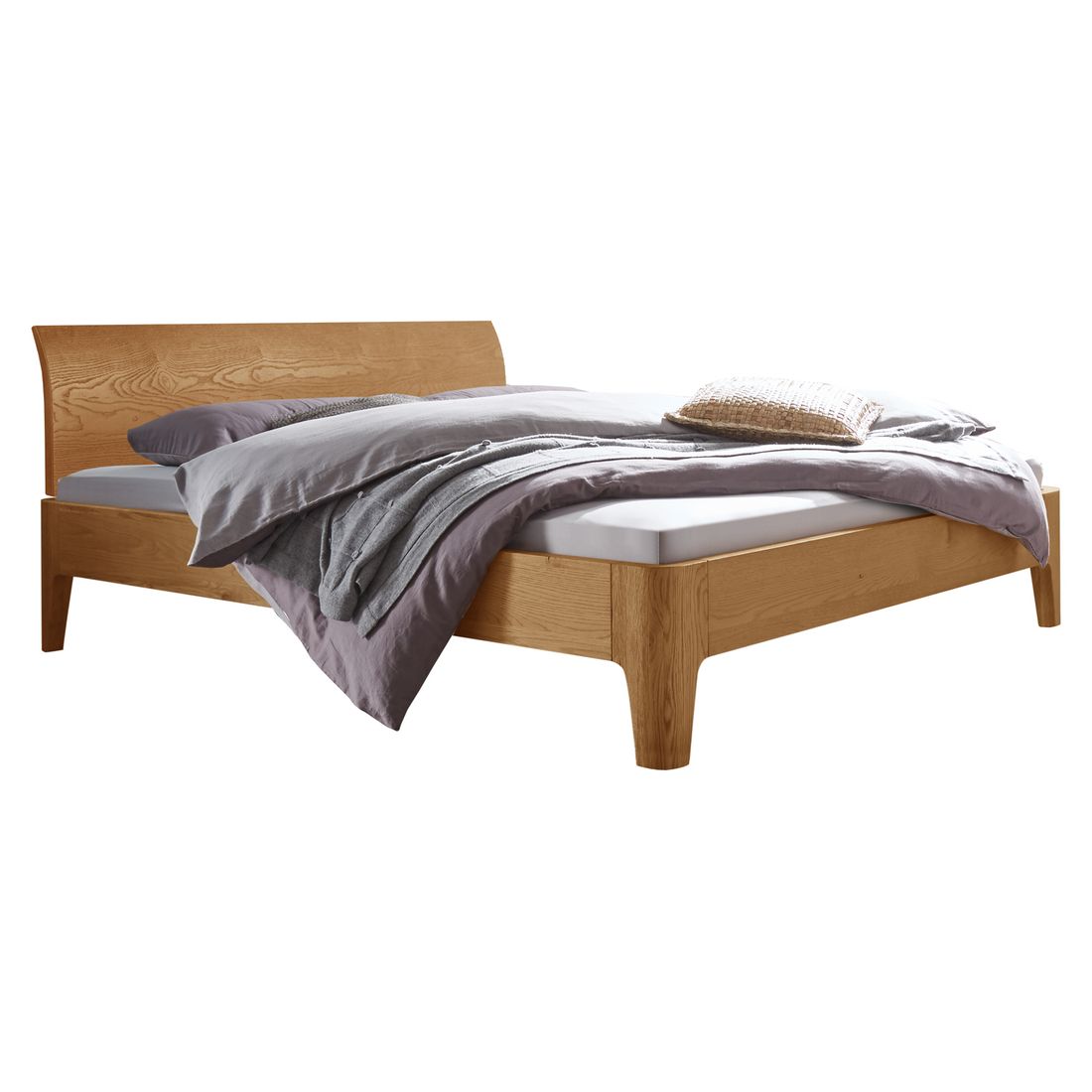 Doppelbett Ambato Eiche Massivholz