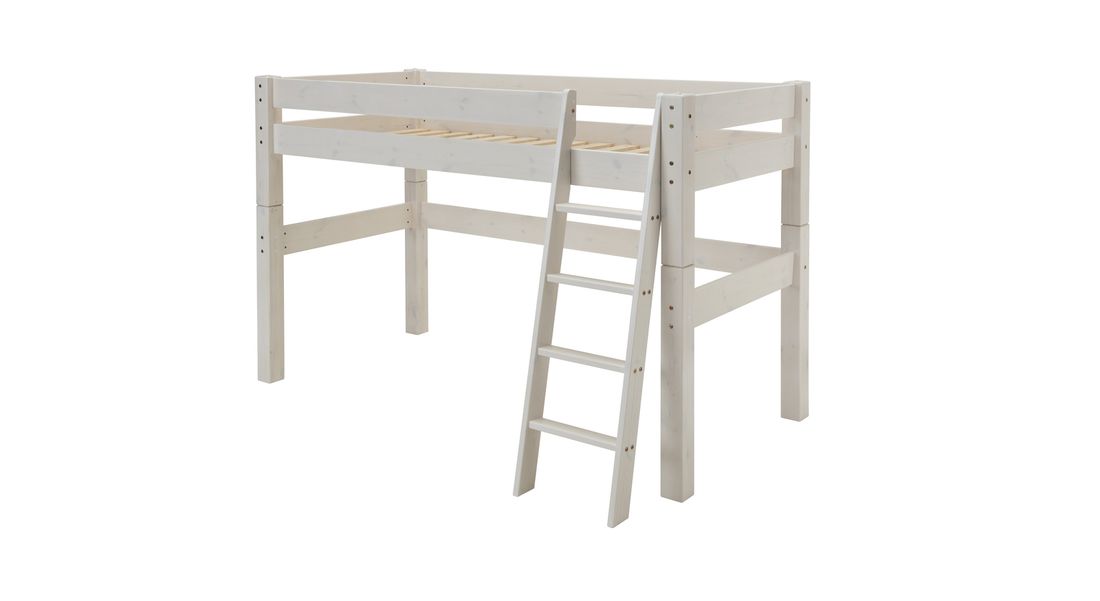 Midi-Hochbett Kids Dreams Kiefer Massivholz mit Lattenrost