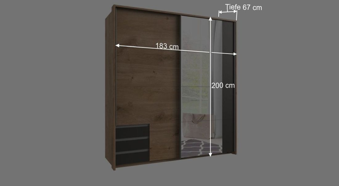 Schwebetüren-Kleiderschrank Philina