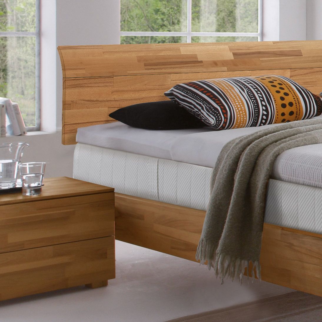 Boxspringbett Sardinien Buche Massivholz