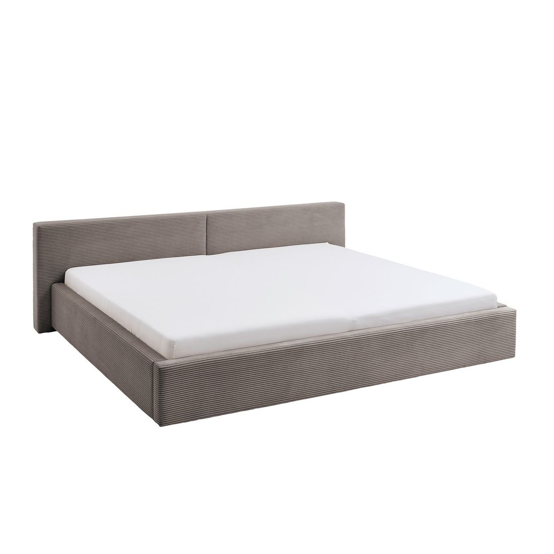 HOMELIV. Familienbett Dorisa Cord mit Bettkasten und Lattenrost 240x200cm