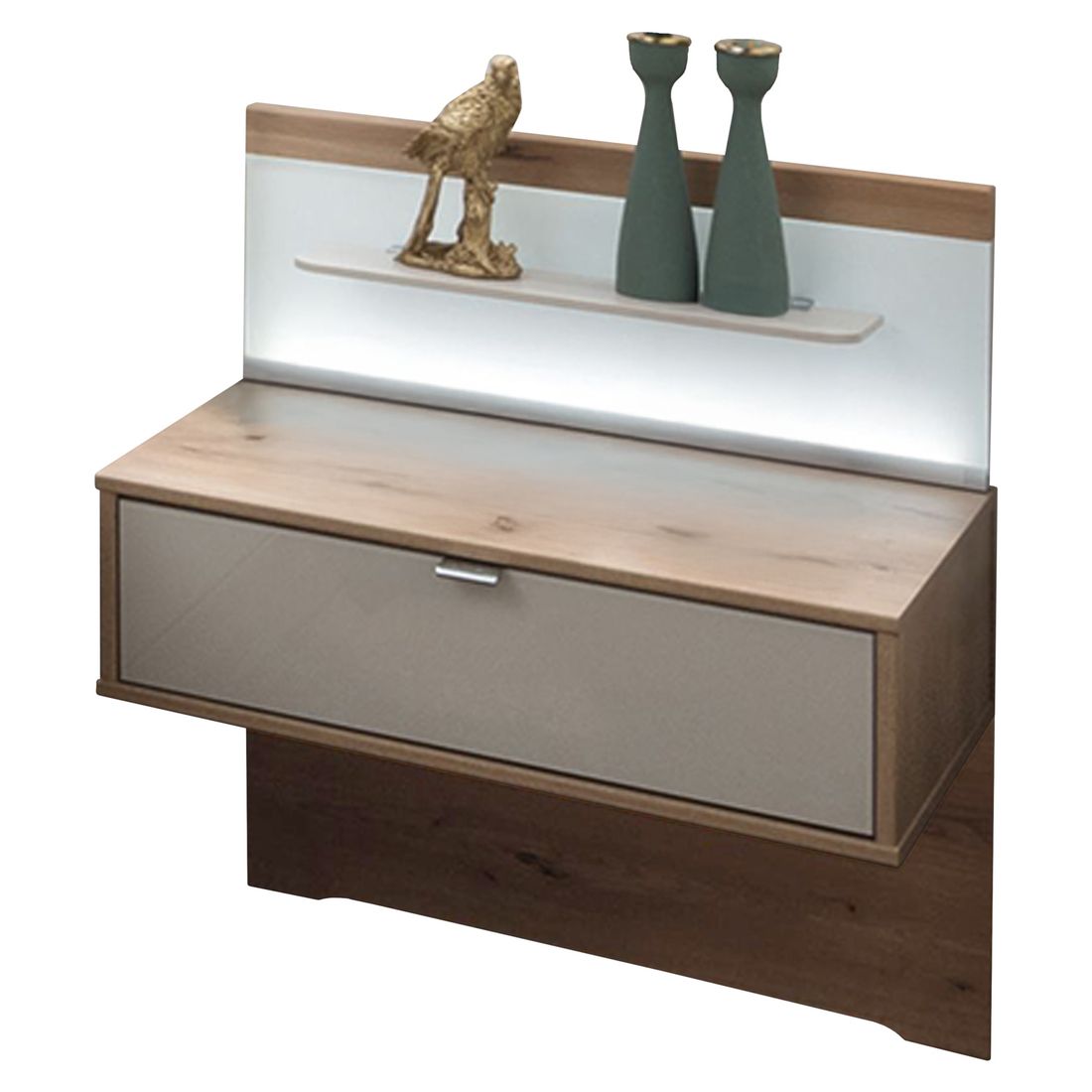 Schwebenachttisch Elanie Eiche Dekor H 48cm