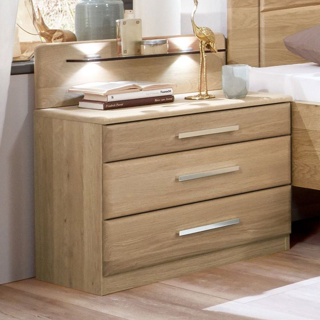 Nachttisch Bloomfield Eiche teilmassiv H 50cm