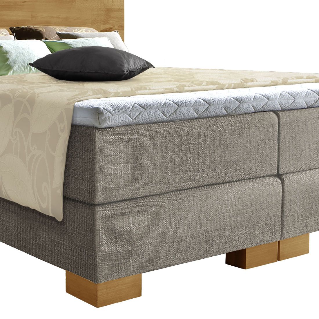 HOMELIV. Boxspringbett Salvatore Webstoff