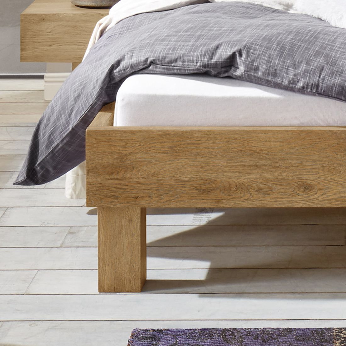 Bett Santa Luiza Wildeiche Vintage Massivholz
