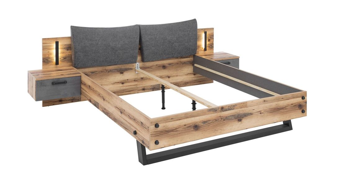 Bett mit Nachttischen Rocca