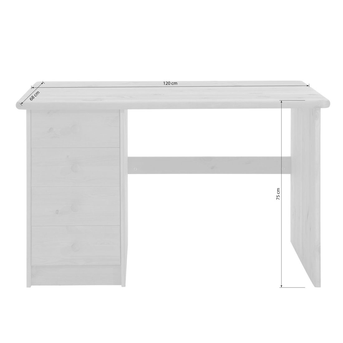 Schreibtisch Kids Paradise 01 Kiefer Massivholz