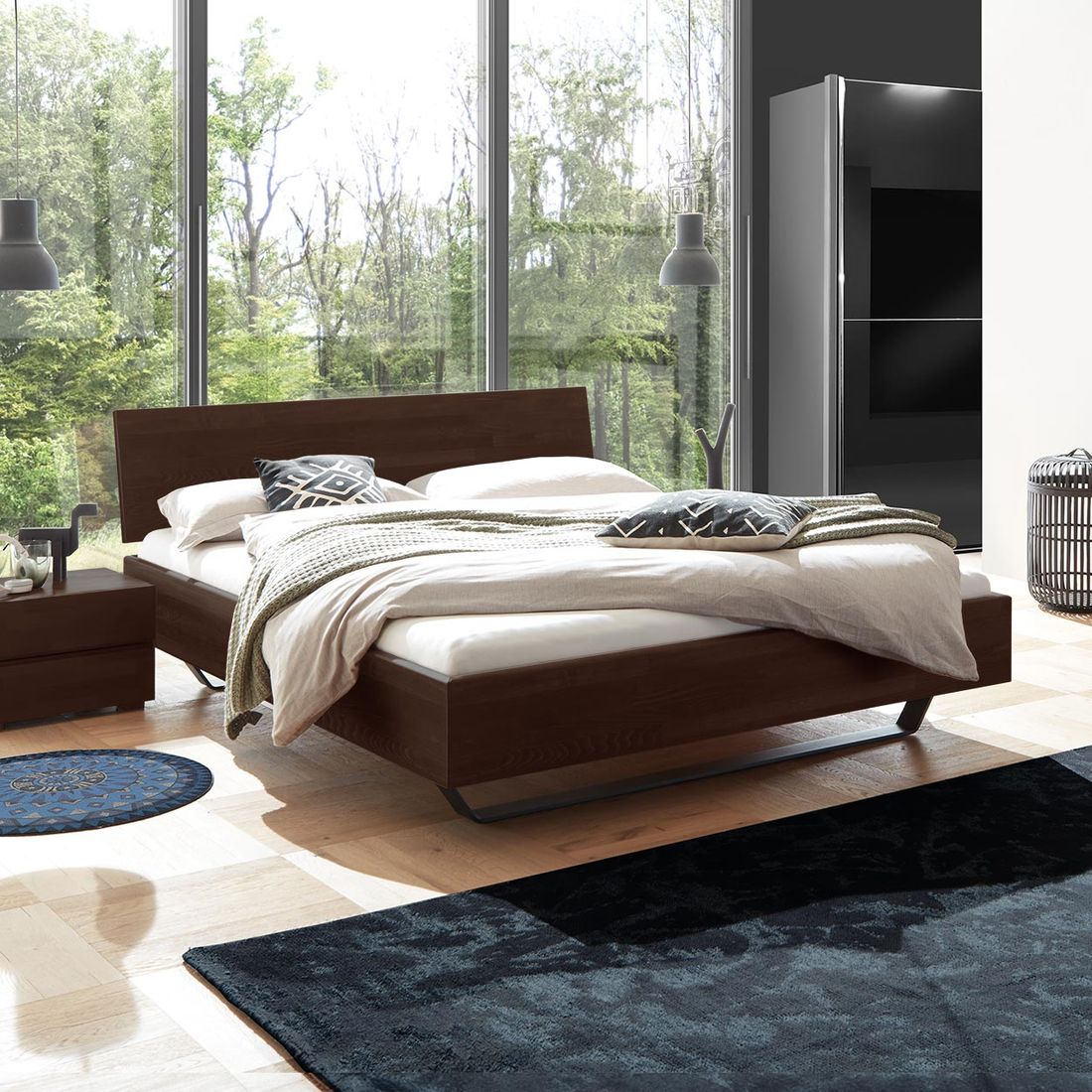 Bett Honoka Komfort Buche Massivholz