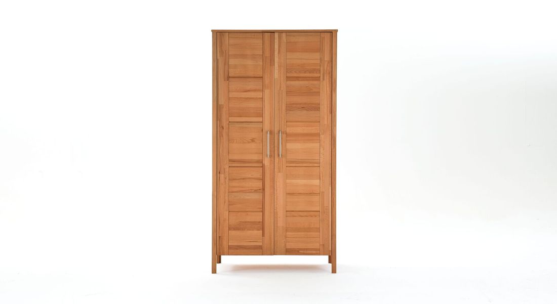 HOMELIV. Drehtüren-Kleiderschrank Halvar Kernbuche Massivholz