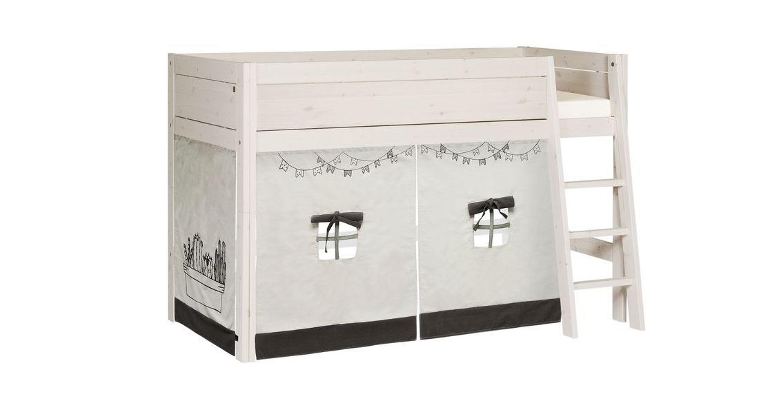 LIFETIME Midi-Hochbett Cactus Kiefer Massivholz mit Lattenrost