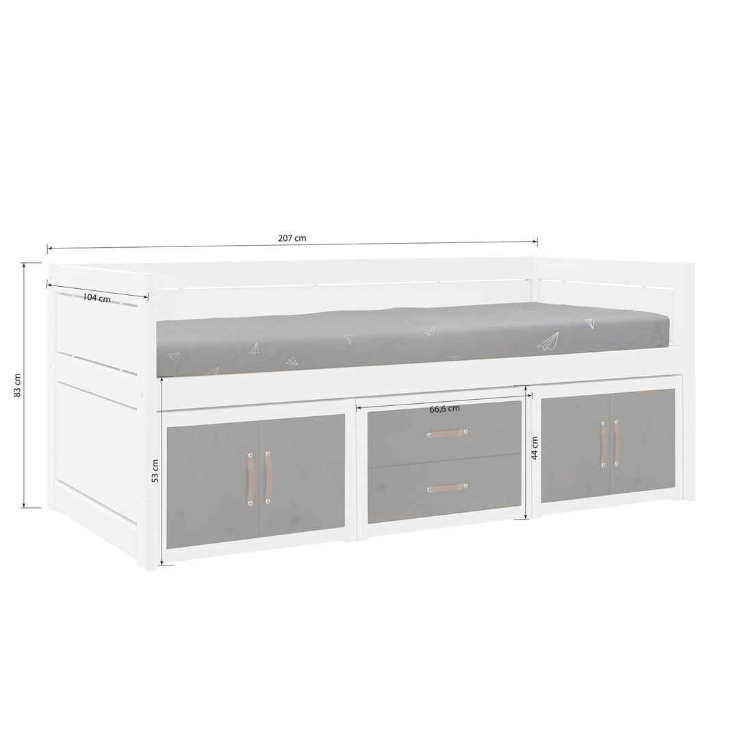 LIFETIME Kojenbett Original Kiefer Massivholz mit Lattenrost