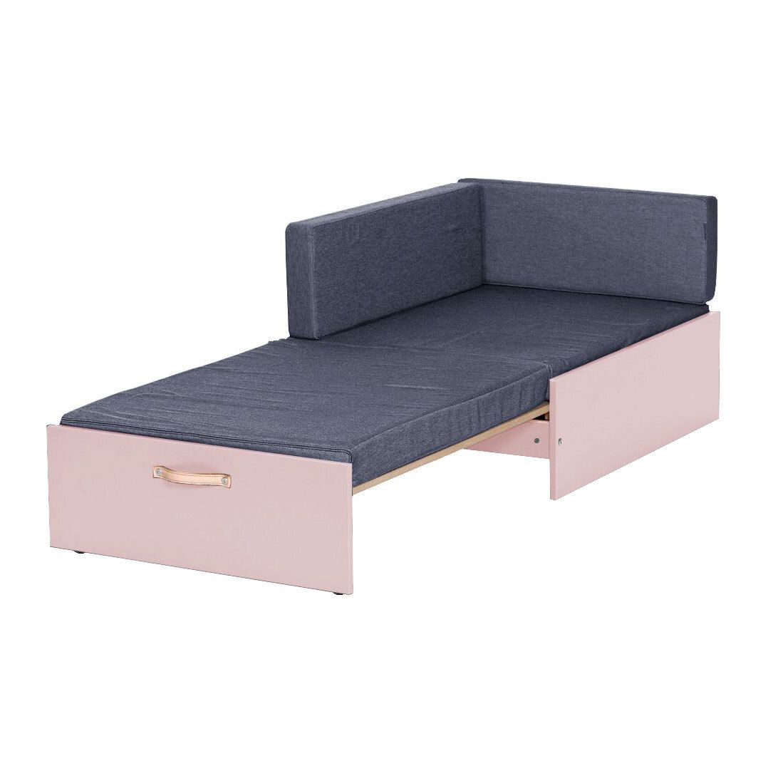 Maxi-Hochbett Kids Town Color Buche teilmassiv mit Lattenrost und Ausziehsofa