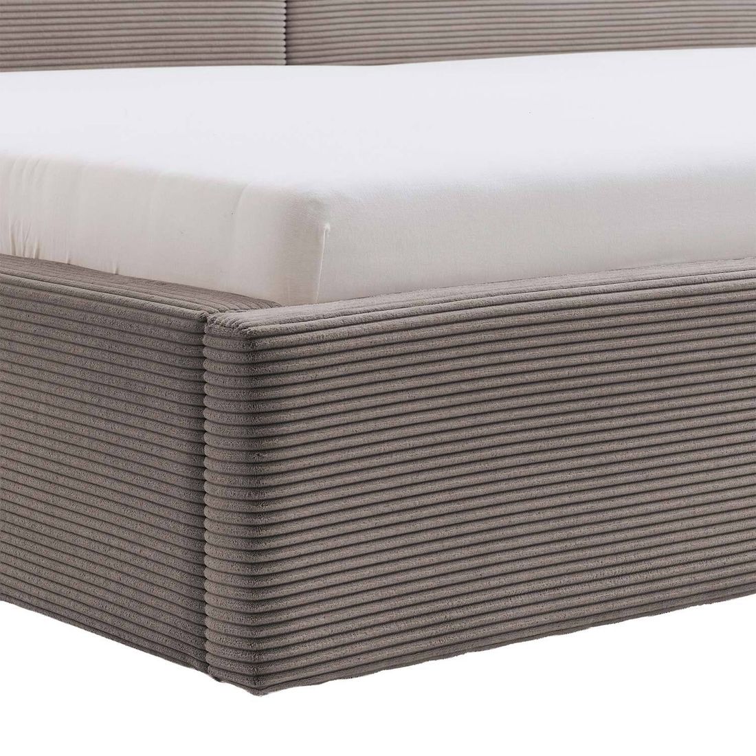 HOMELIV. Familienbett Dorisa Cord mit Bettkasten und Lattenrost 240x200cm