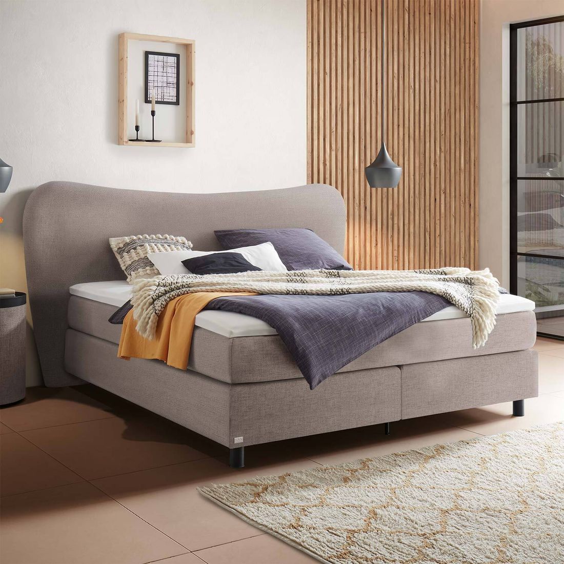Boxspringbett Narel Webstoff