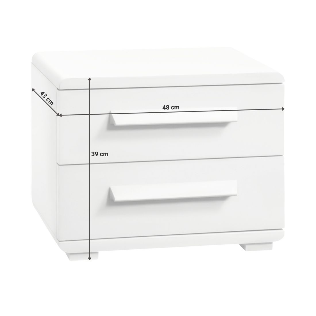 Nachttisch Perama Buche Massivholz H 39cm