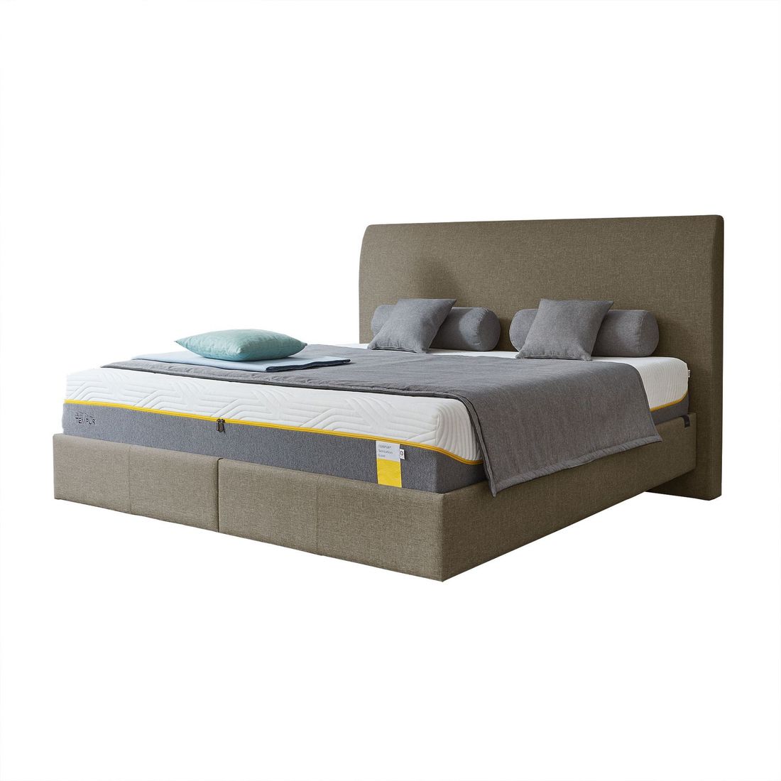 Tempur Polsterbett Classic Komfort Webstoff mit Kopfteil Shape