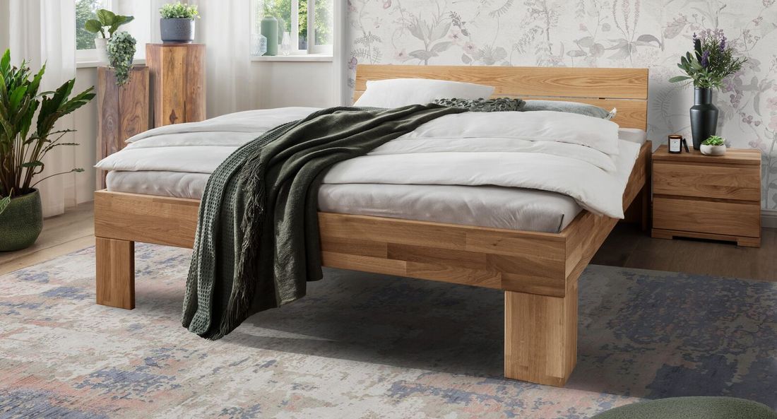 Nachttisch Nivan Wildeiche Massivholz H 45 cm