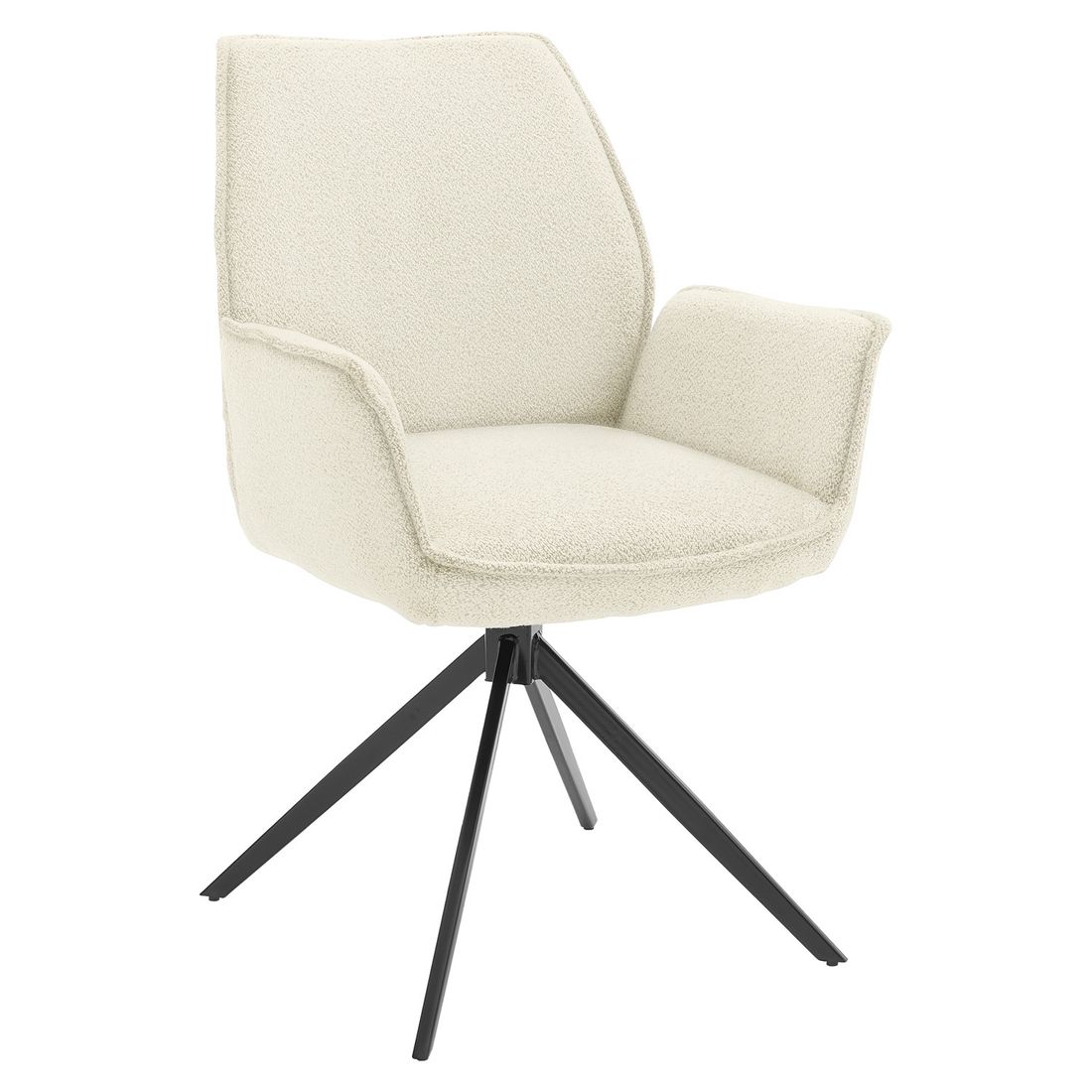 Musterring Essgruppe Tiama 7-tlg. Tisch 180x100cm Bouclé/Charakter-Eiche