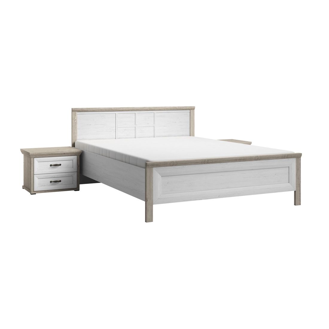 Bett Diaro Komfort Eiche Dekor mit Nachttischen 180x200cm