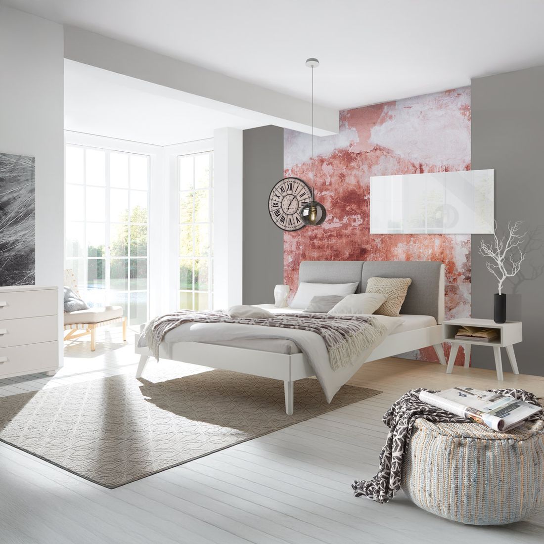 Bett Liberia Buche Massivholz