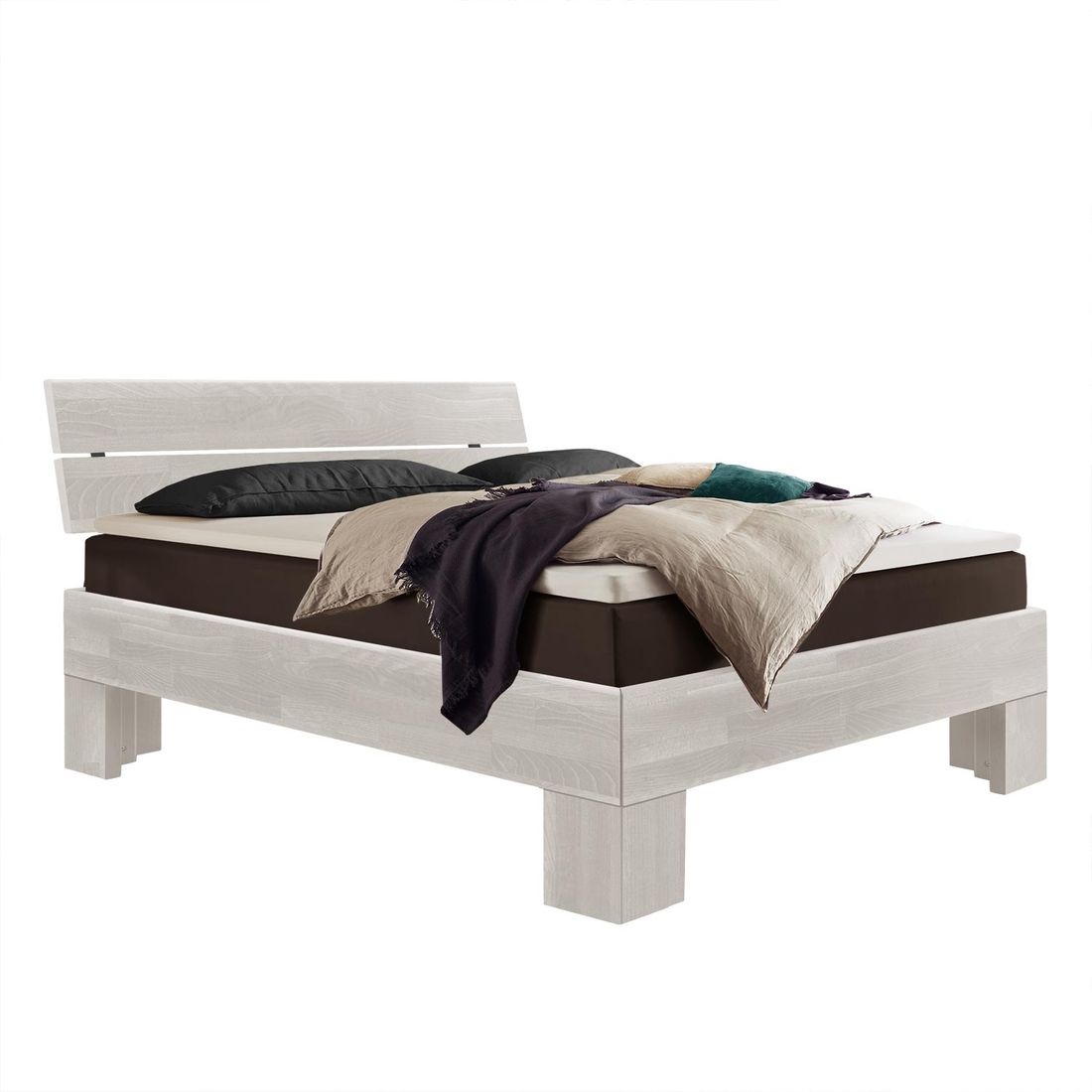 Boxspringbett Port-Louis Buche Massivholz