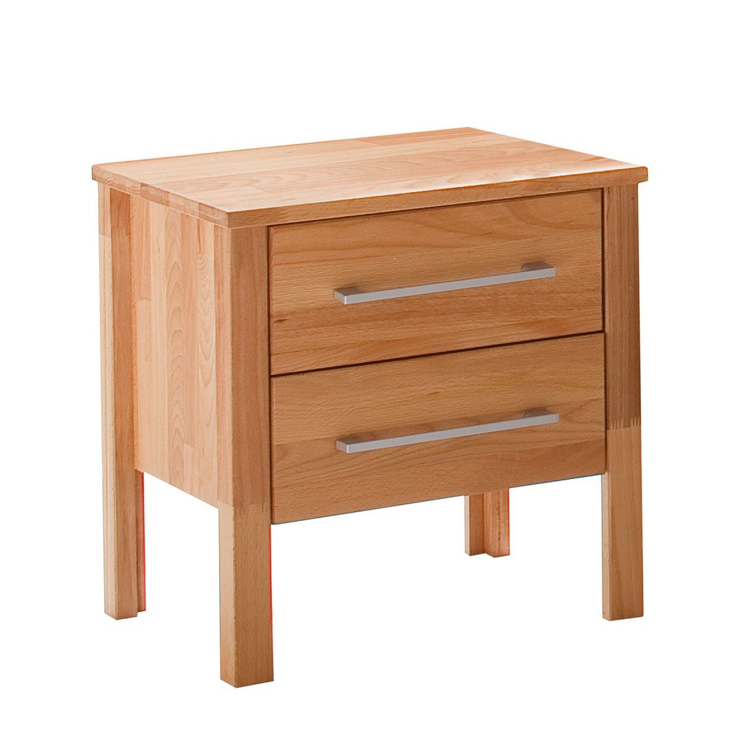 HOMELIV. Nachttisch Halvar Kernbuche Massivholz H 45cm