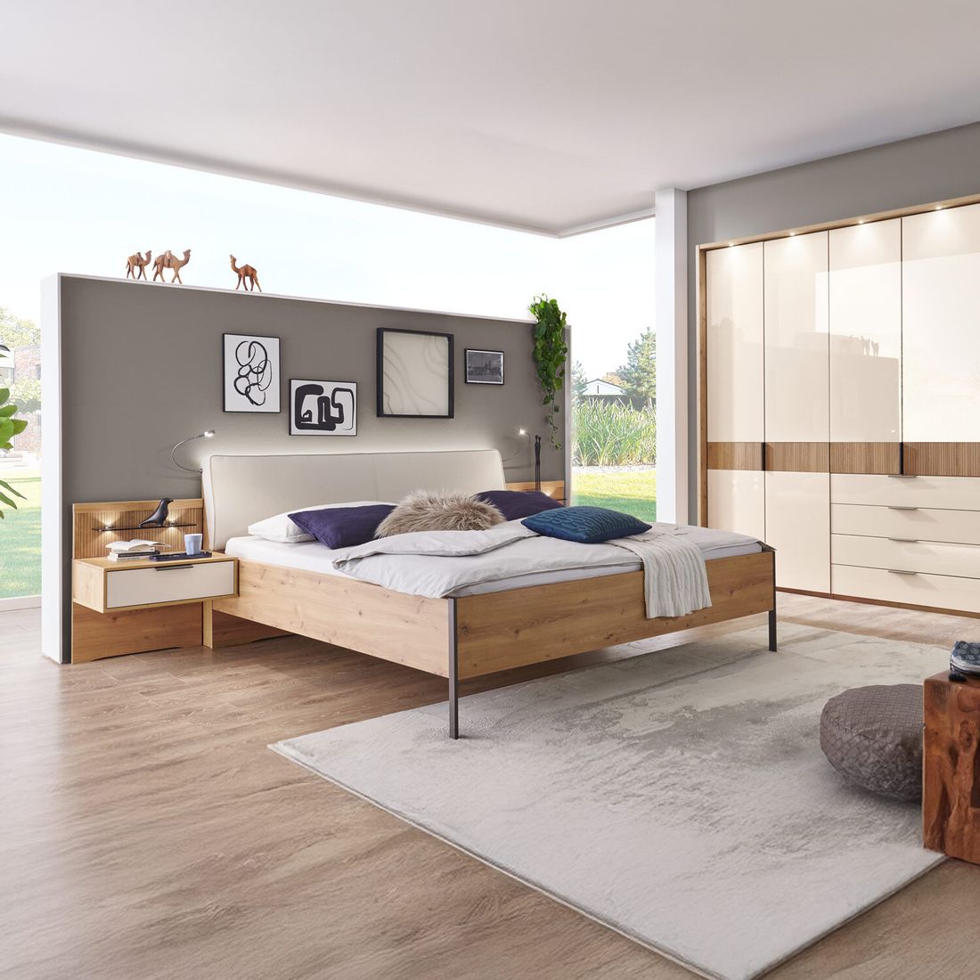 Bett Solya Komfort Eiche Dekor