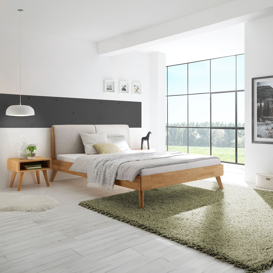 Bett Elina Kernbuche Massivholz