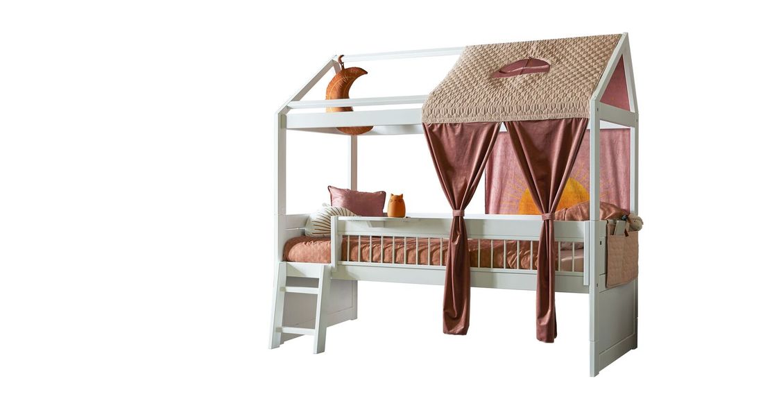 LIFETIME Hausbett Sunset Dreams Kiefer Massivholz mit Lattenrost und Schubkasten