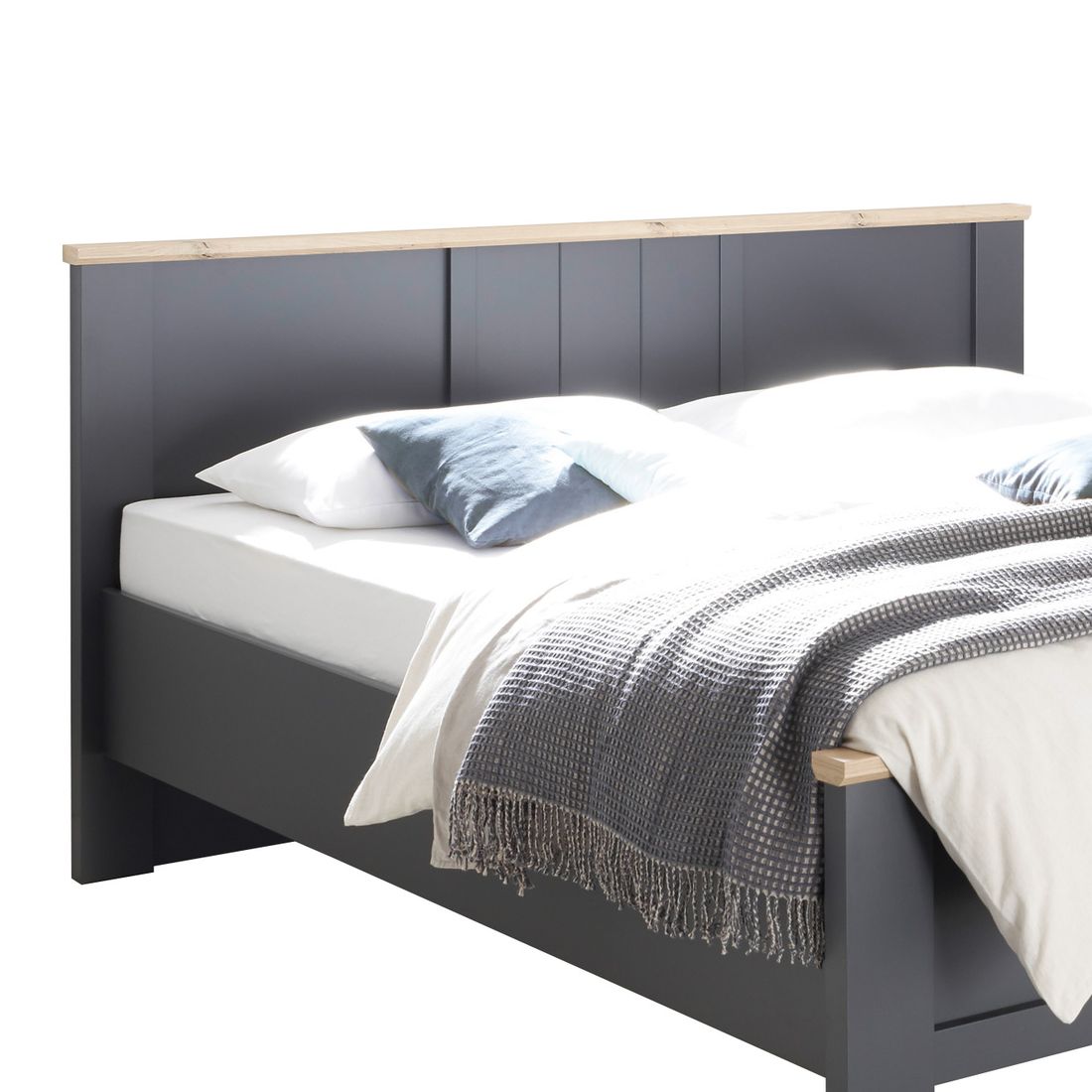 Bett Doriga Komfort Eiche Dekor mit Nachttischen 180x200cm