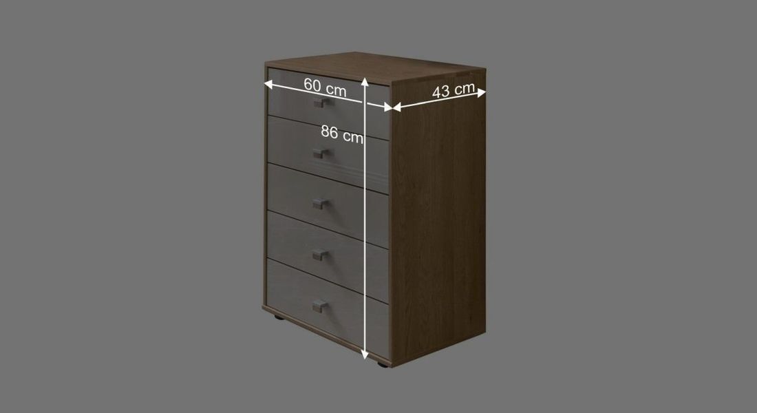Sideboard Ayla Eiche teilmassiv mit Schubladen