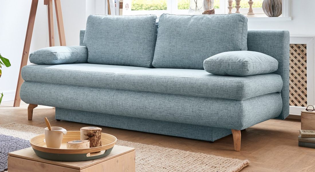 Schlafsofa Maranca Webstoff/Cord mit Bettkasten