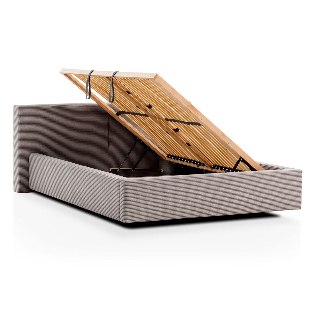 Polsterbett Dorisa Cord mit Bettkasten und Lattenrost