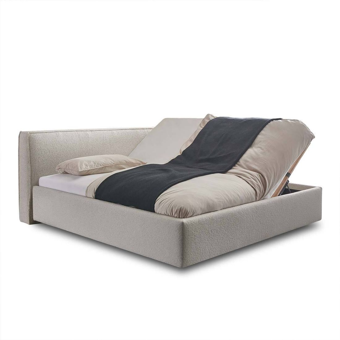 HOMELIV. Polsterbett SwitchIT Cordoba Webstoff mit Bettkasten und Lattenrost