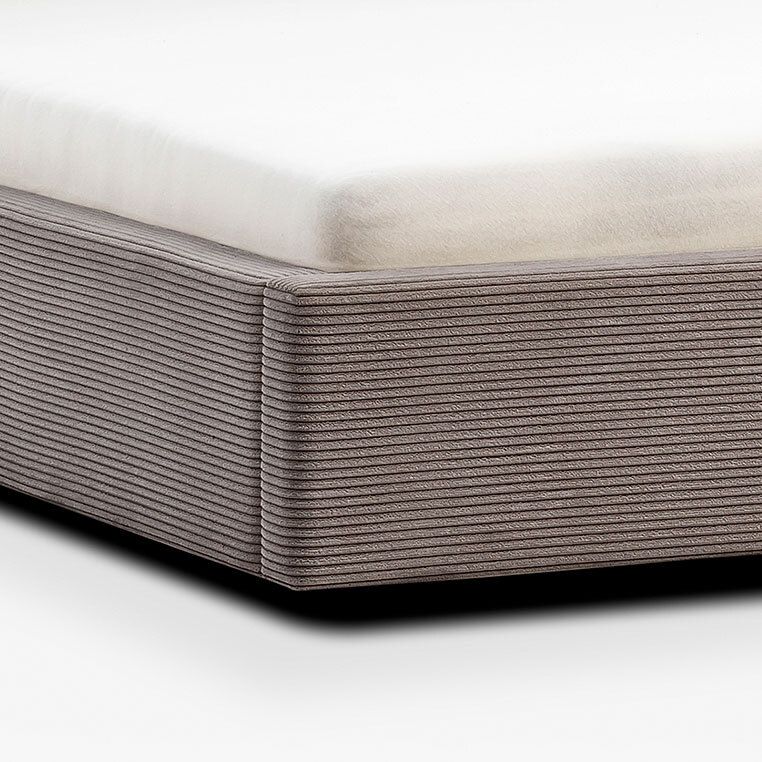 Polsterbett Dorisa Cord mit Bettkasten und Lattenrost