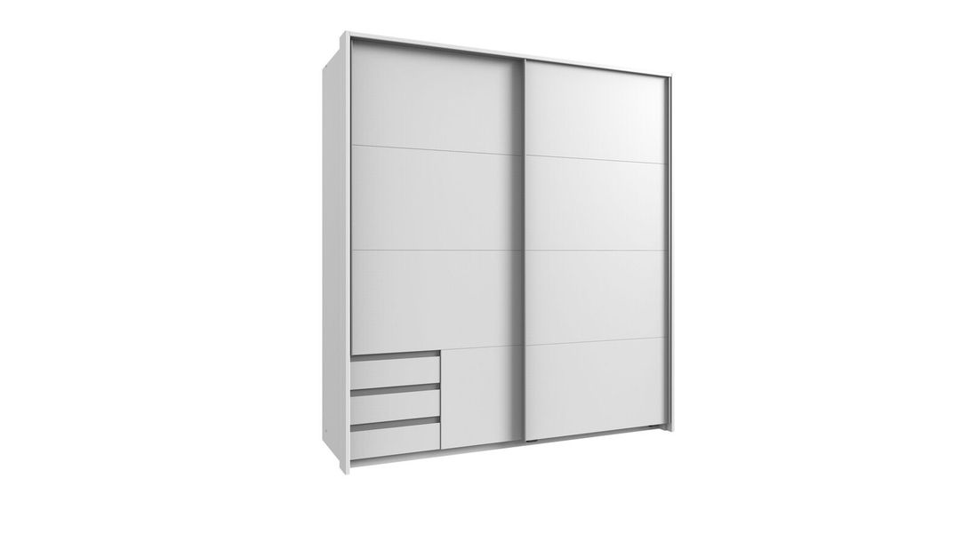 Schwebetüren-Kleiderschrank Essra mit Schubladen