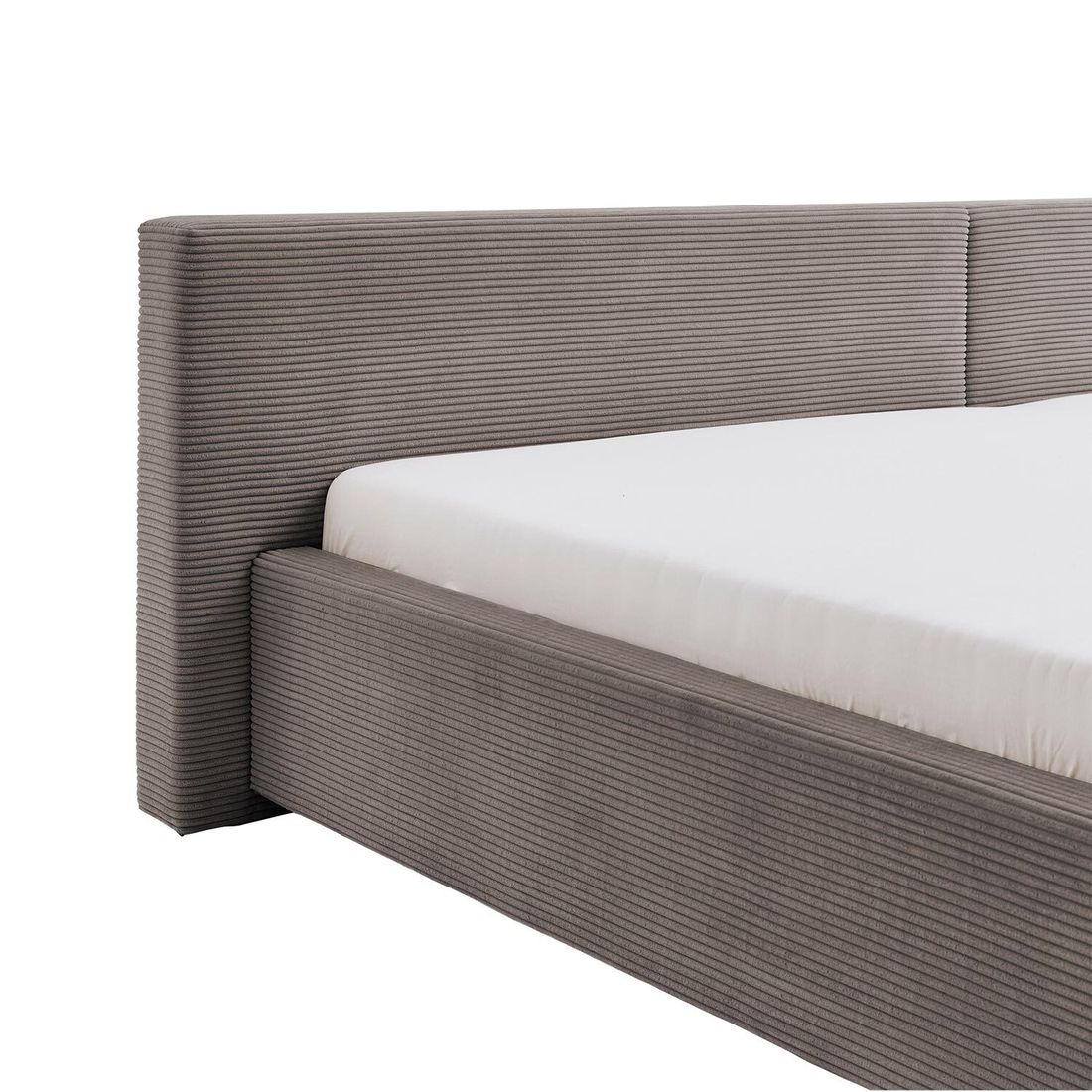 HOMELIV. Familienbett Dorisa Cord mit Bettkasten und Lattenrost 240x200cm